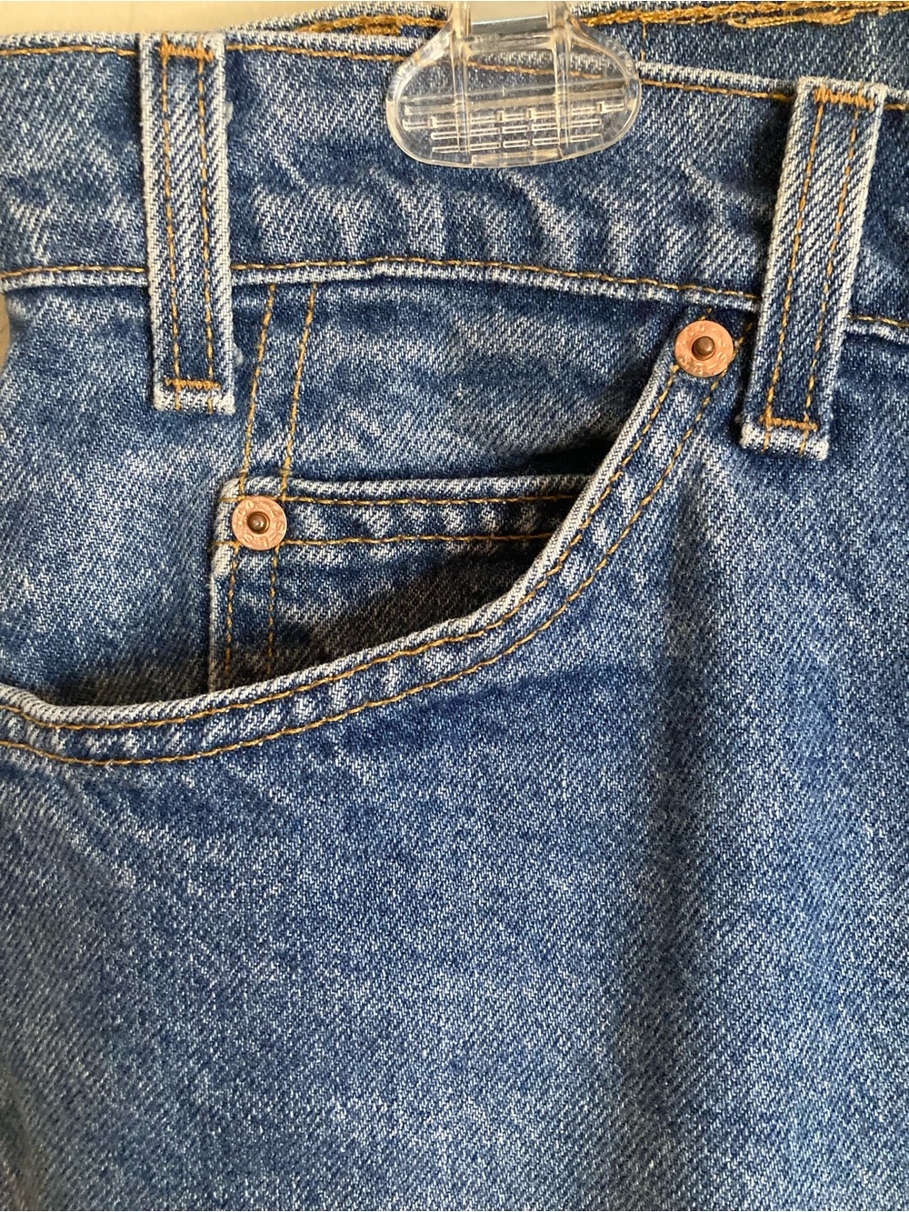 Vintage 1996 Levi's 505 Orange Tab Reg Fit Straight Leg Jeans USA Made 36 x 36 - Picture 11 of 13
